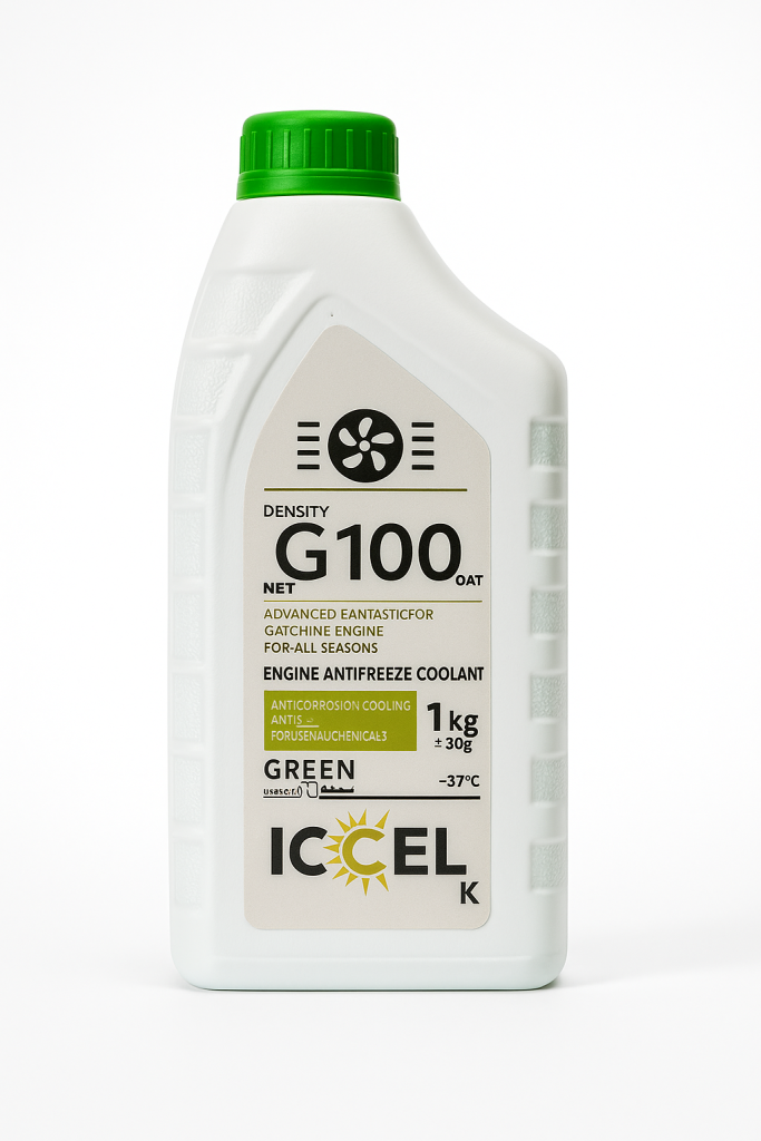 ضدیخ موتور iCell مدل G100 رنگ سبز، یک لیتری (تا منفی ۵ درجه)